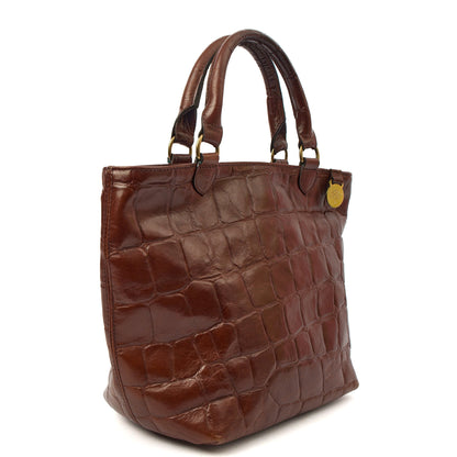 Mulberry Tote Vintage Tote  in Brown, Exotic Effect Leather — Alternate View 9
