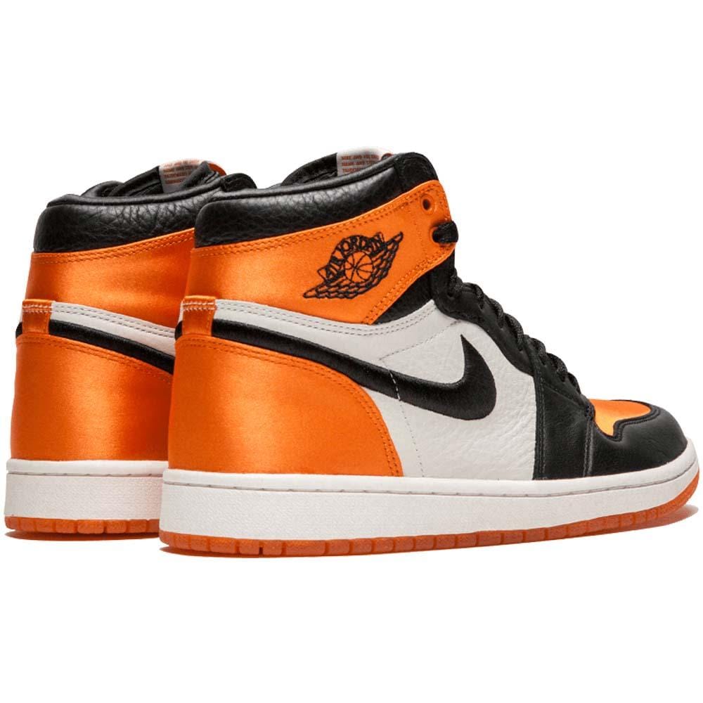 Air Jordan 1 WMNS Satin 'Shattered Backboard' Orange Black — UK 2.5 | EU 35.5 | US 5 — Back View