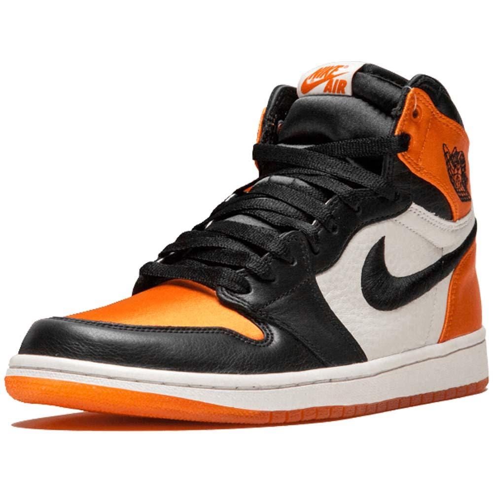 Air Jordan 1 WMNS Satin 'Shattered Backboard' Orange Black — UK 2.5 | EU 35.5 | US 5 — Top View
