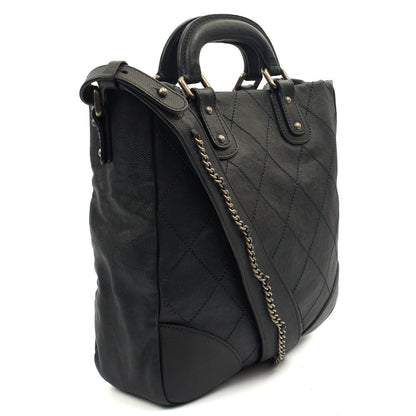 Chanel Tote Outdoor Ligne Bowler Bag in Black, Caviar Leather — Alternate View 18