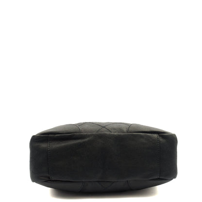 Chanel Tote Outdoor Ligne Bowler Bag in Black, Caviar Leather — Top View