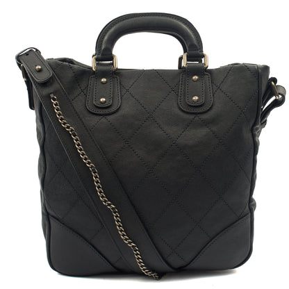 Chanel Tote Outdoor Ligne Bowler Bag in Black, Caviar Leather — Alternate View 19