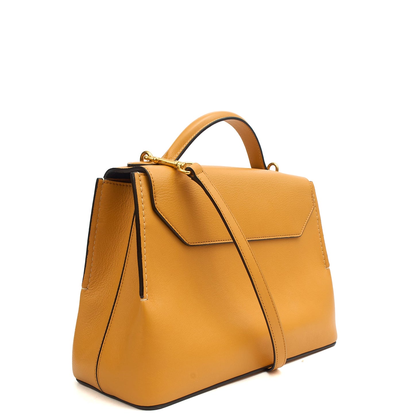 Mulberry Top Handle Seaton in Maize Yellow, Leather — Alternate View 8