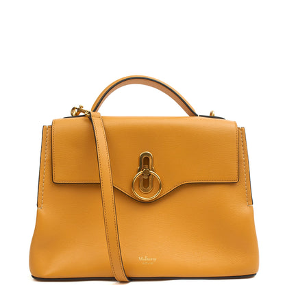 Mulberry Top Handle Seaton in Maize Yellow, Leather — Front View