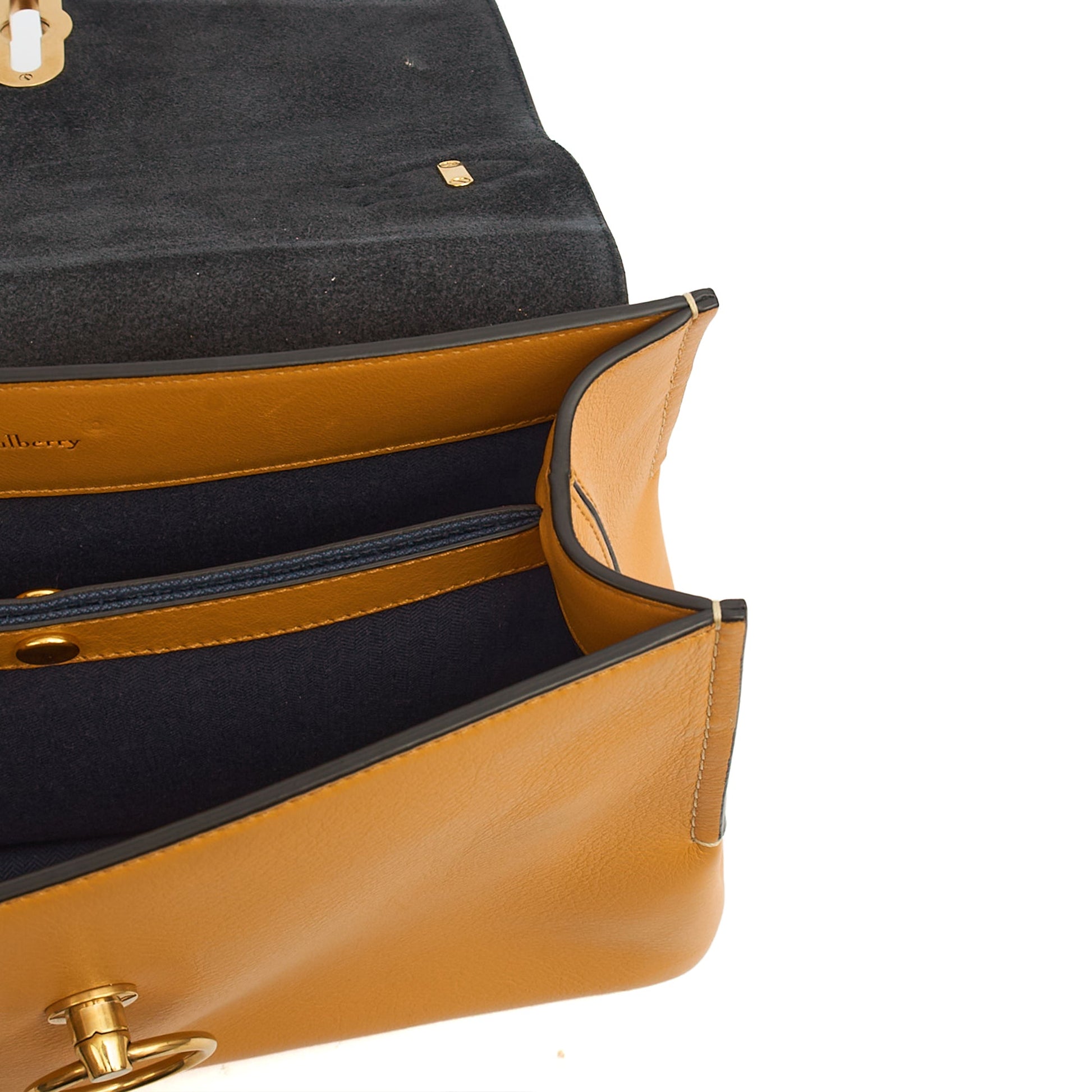 Mulberry Top Handle Seaton in Maize Yellow, Leather — Detail View