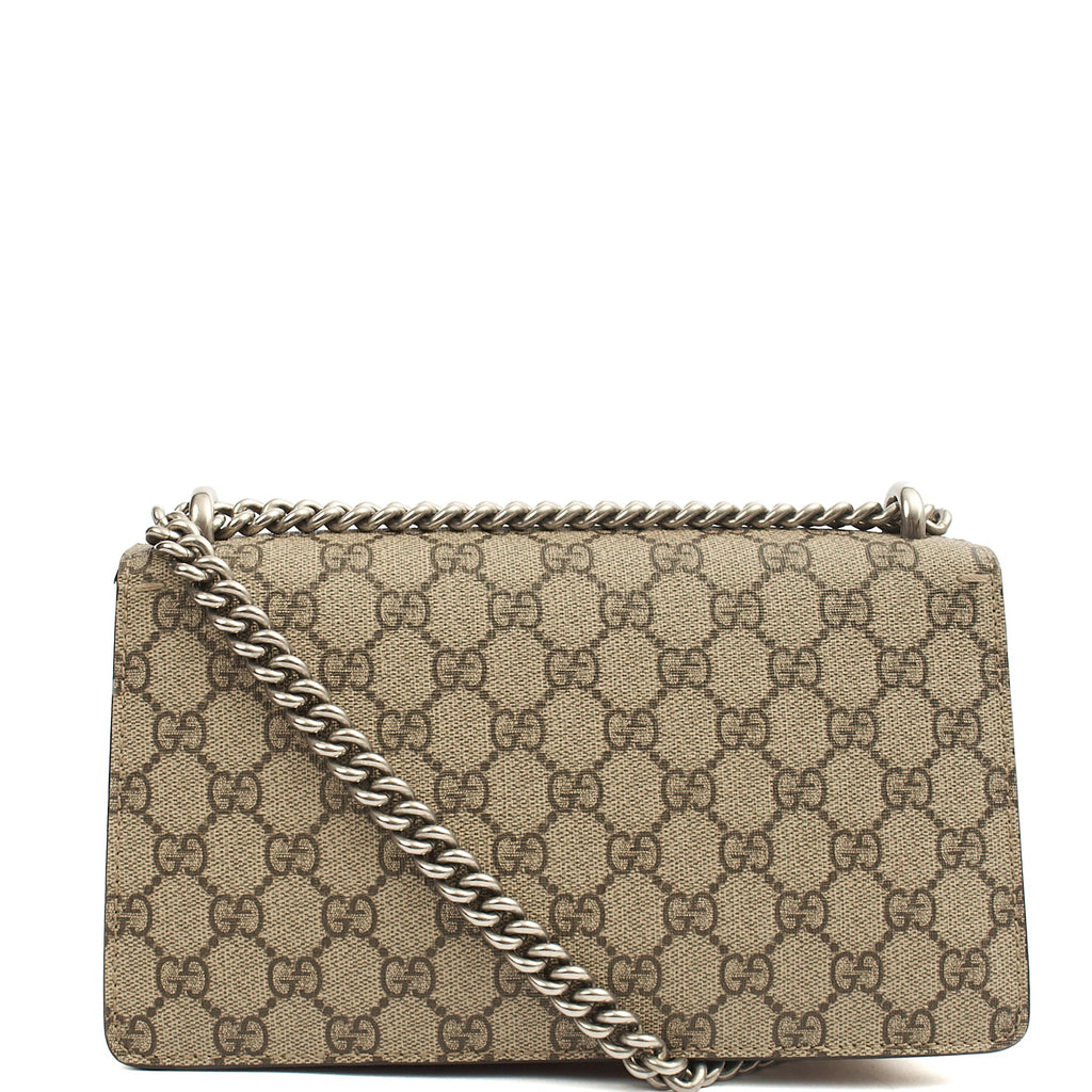 Gucci Cross Body Dionysus - Small in GG Supreme, Exotic Effect Leather — Back View
