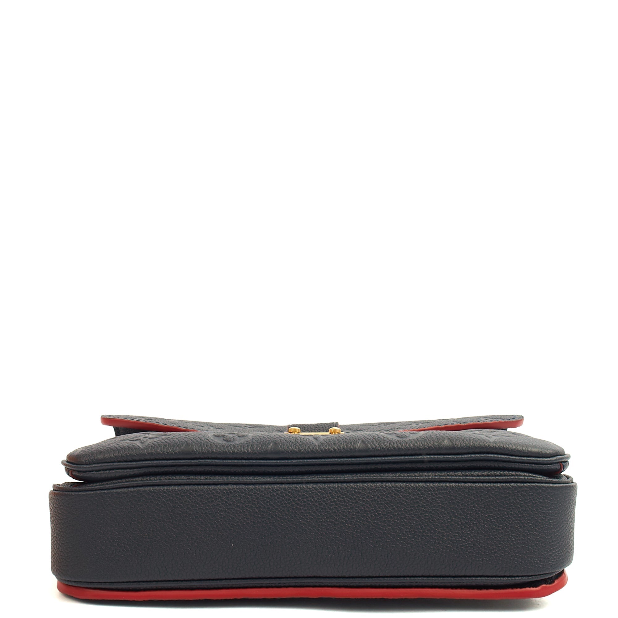 Louis Vuitton Cross Body Pochette Metis in Blue , Empreinte Leather — Top View
