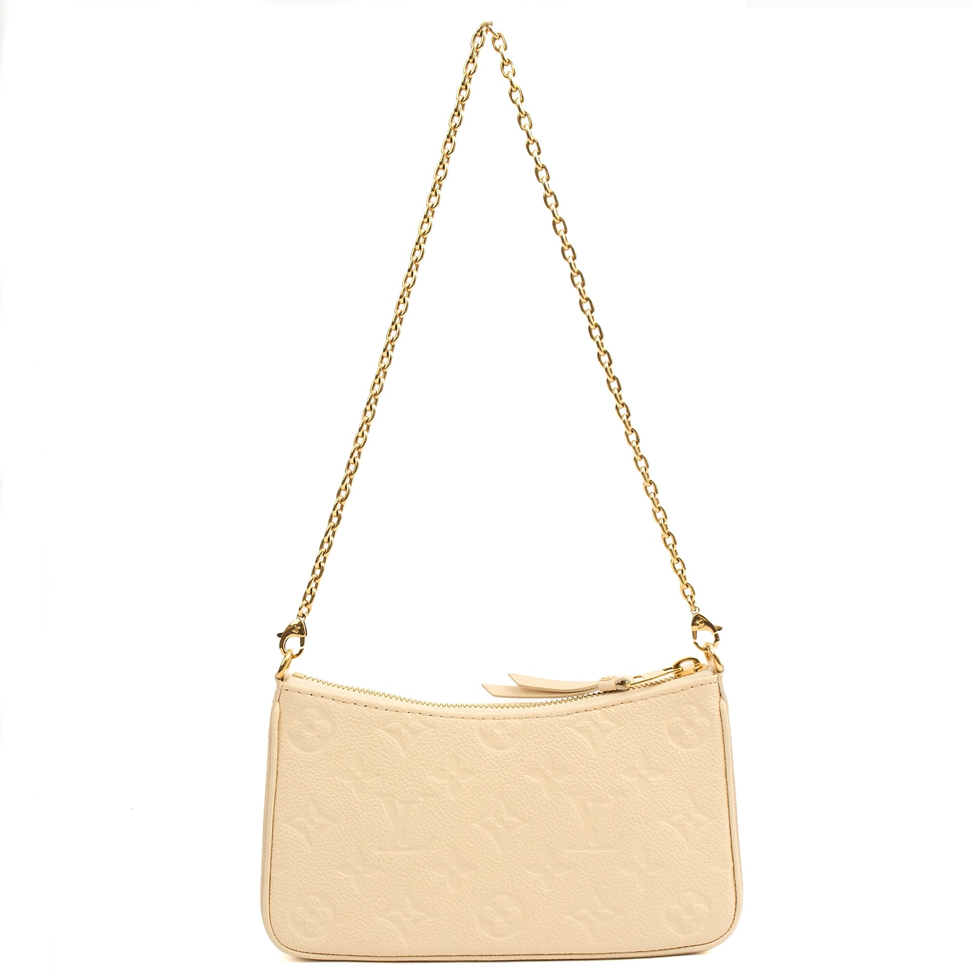 Louis Vuitton Shoulder Bag Easy Pouch On Strap in Monogram, Empreinte Leather — Top View