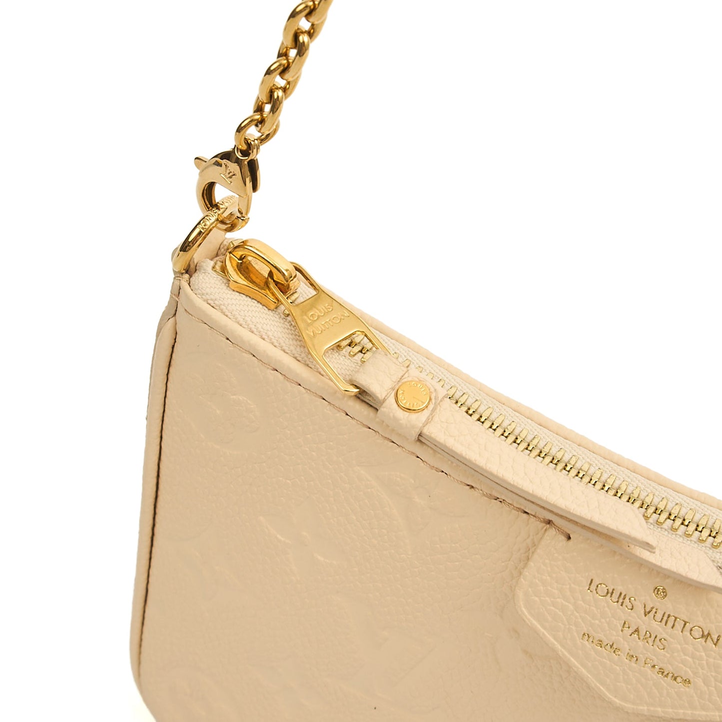Louis Vuitton Shoulder Bag Easy Pouch On Strap in Monogram, Empreinte Leather — Side View