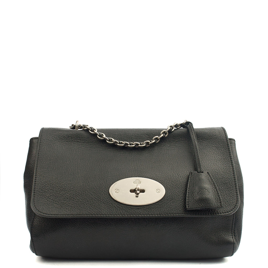 Mulberry Cross Body Lily - Large in Black, Leather — Front View