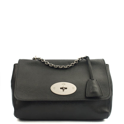 Mulberry Cross Body Lily - Large in Black, Leather — Front View