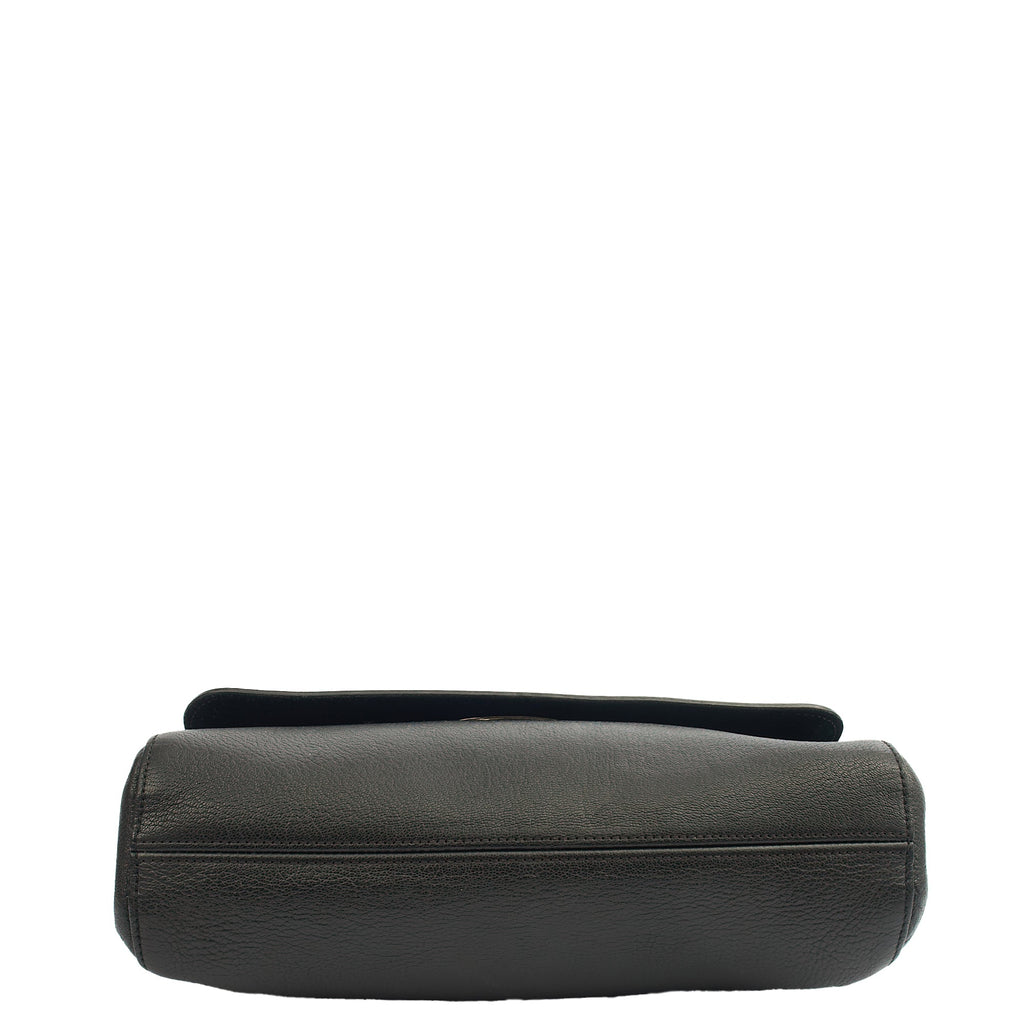 Mulberry Cross Body Lily - Large in Black, Leather — Top View