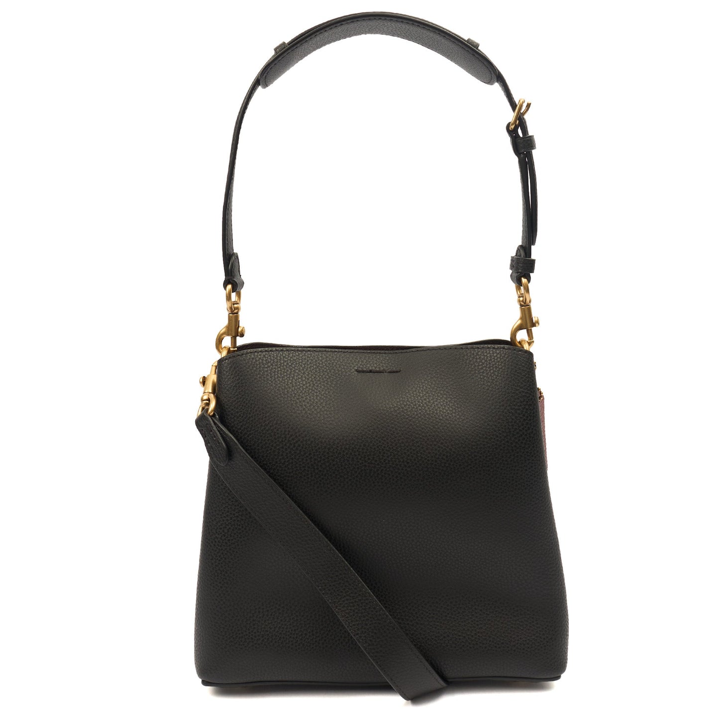Coach Bucket Bag Willow Tote in Black, Leather — Top View