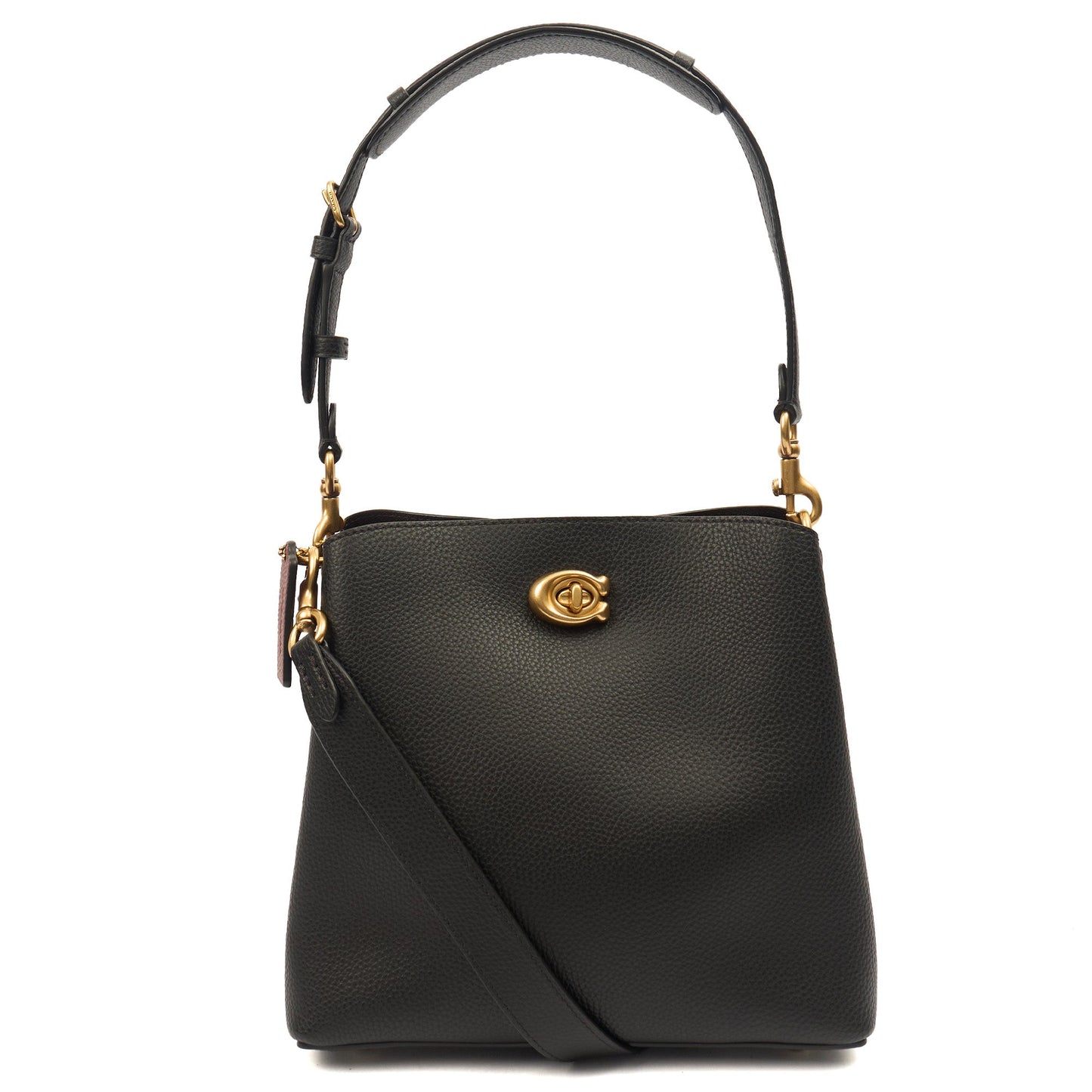 Coach Bucket Bag Willow Tote in Black, Leather — Front View