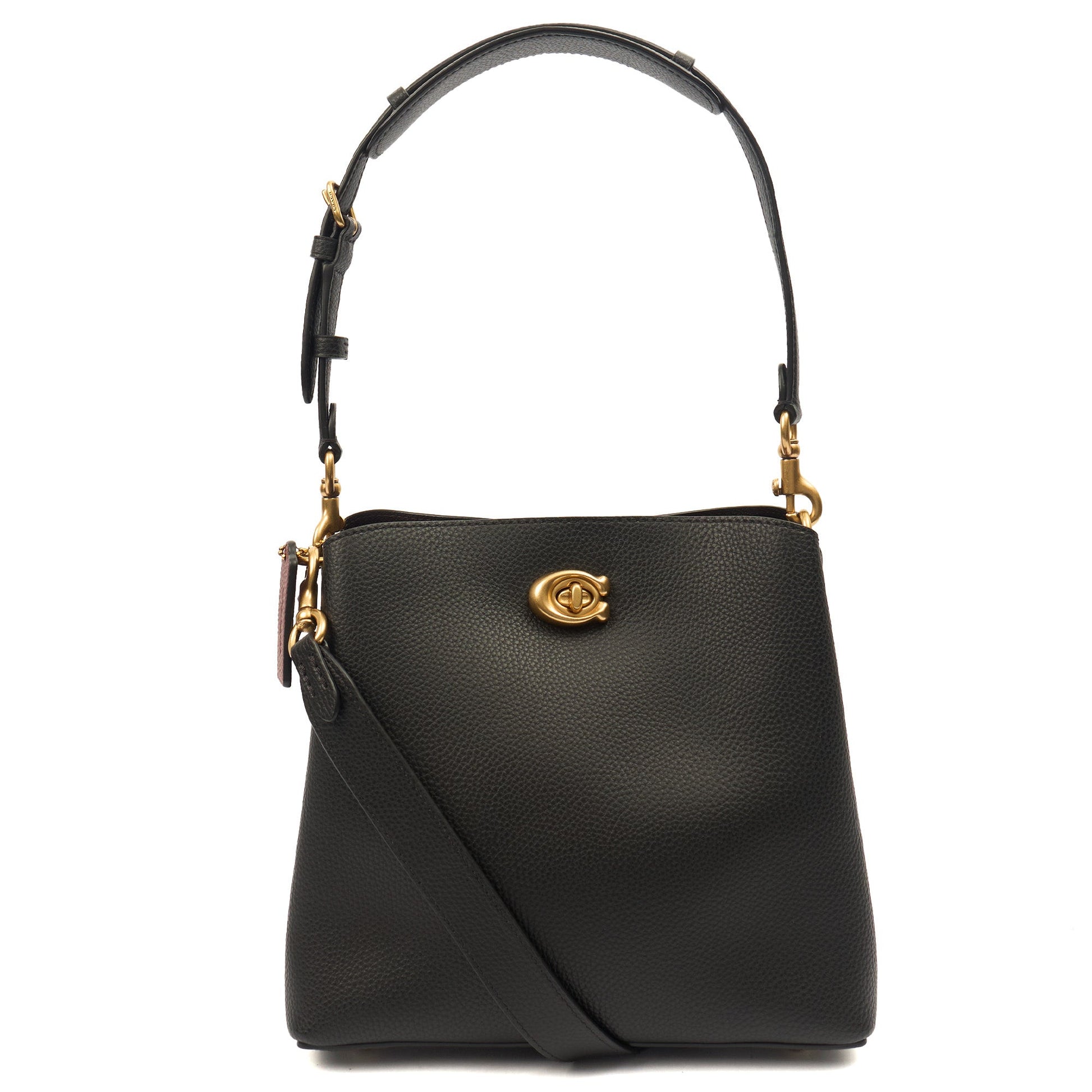 Coach Bucket Bag Willow Tote in Black, Leather — Front View