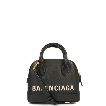 Balenciaga Top Handle Ville Top Handle XXS in Black, Veau (Calfskin) — Front View