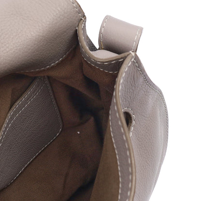 Chloe Cross Body Marcie - Large in Pastel Grey, Leather — Detail View