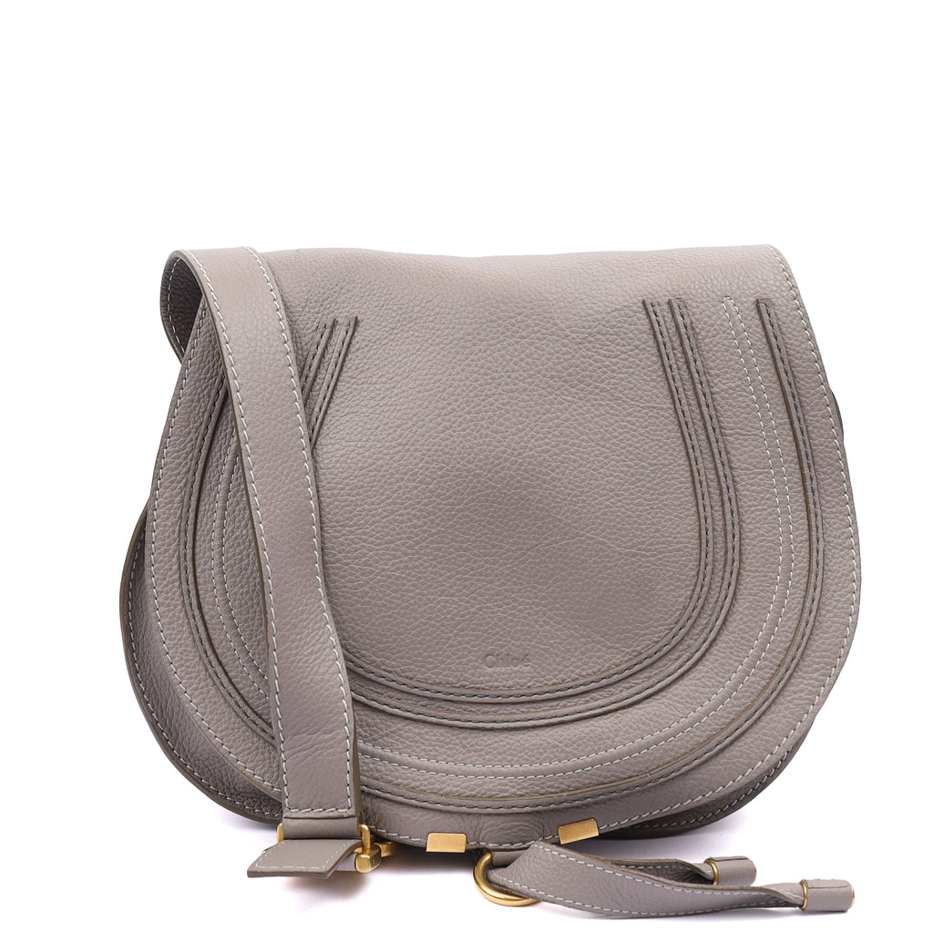Chloe Cross Body Marcie - Large in Pastel Grey, Leather — Alternate View 13