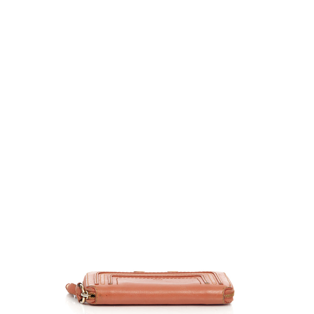 Chloe Marcie Wallet in Pink, Calfskin Leather — Top View