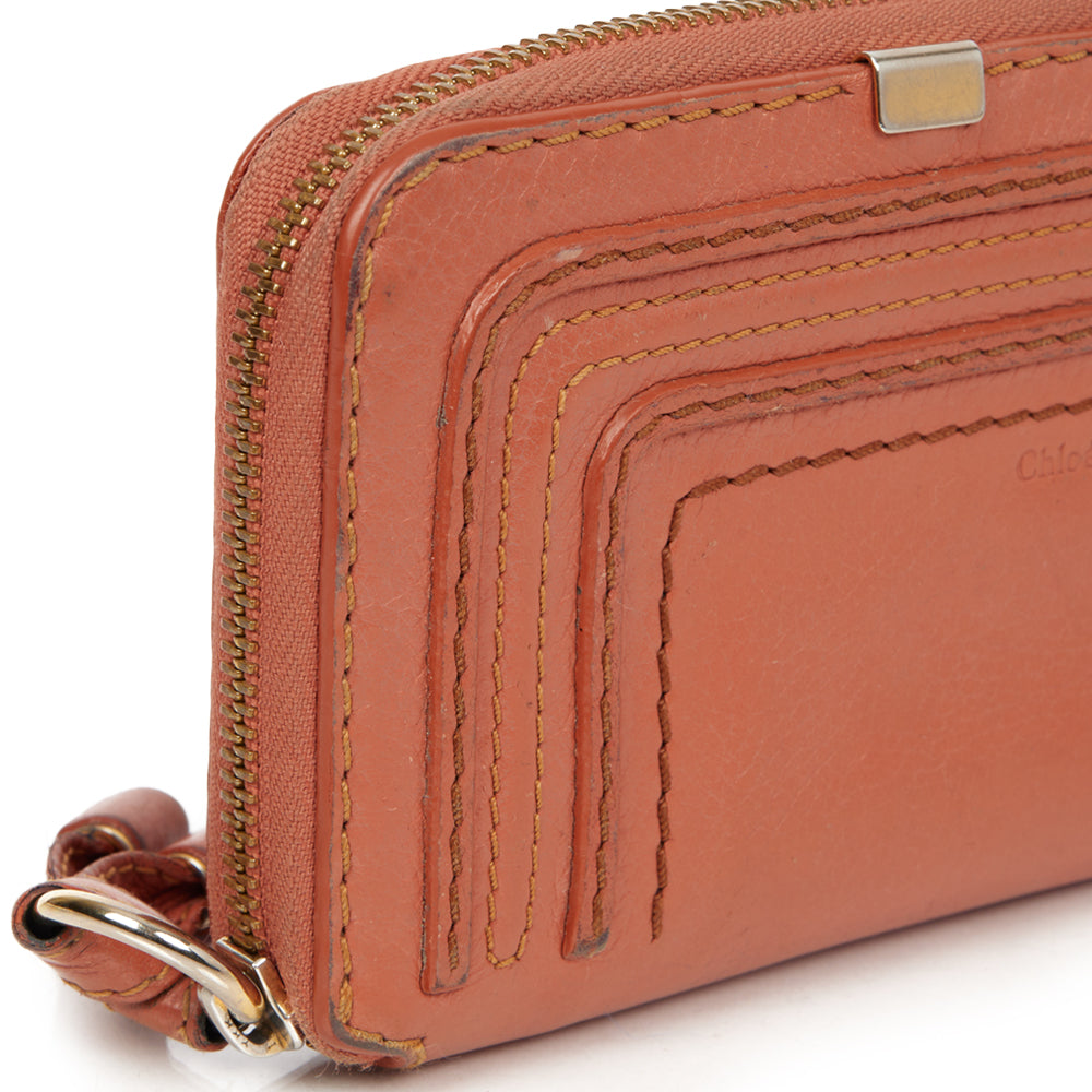 Chloe Marcie Wallet in Pink, Calfskin Leather — Alternate View 15