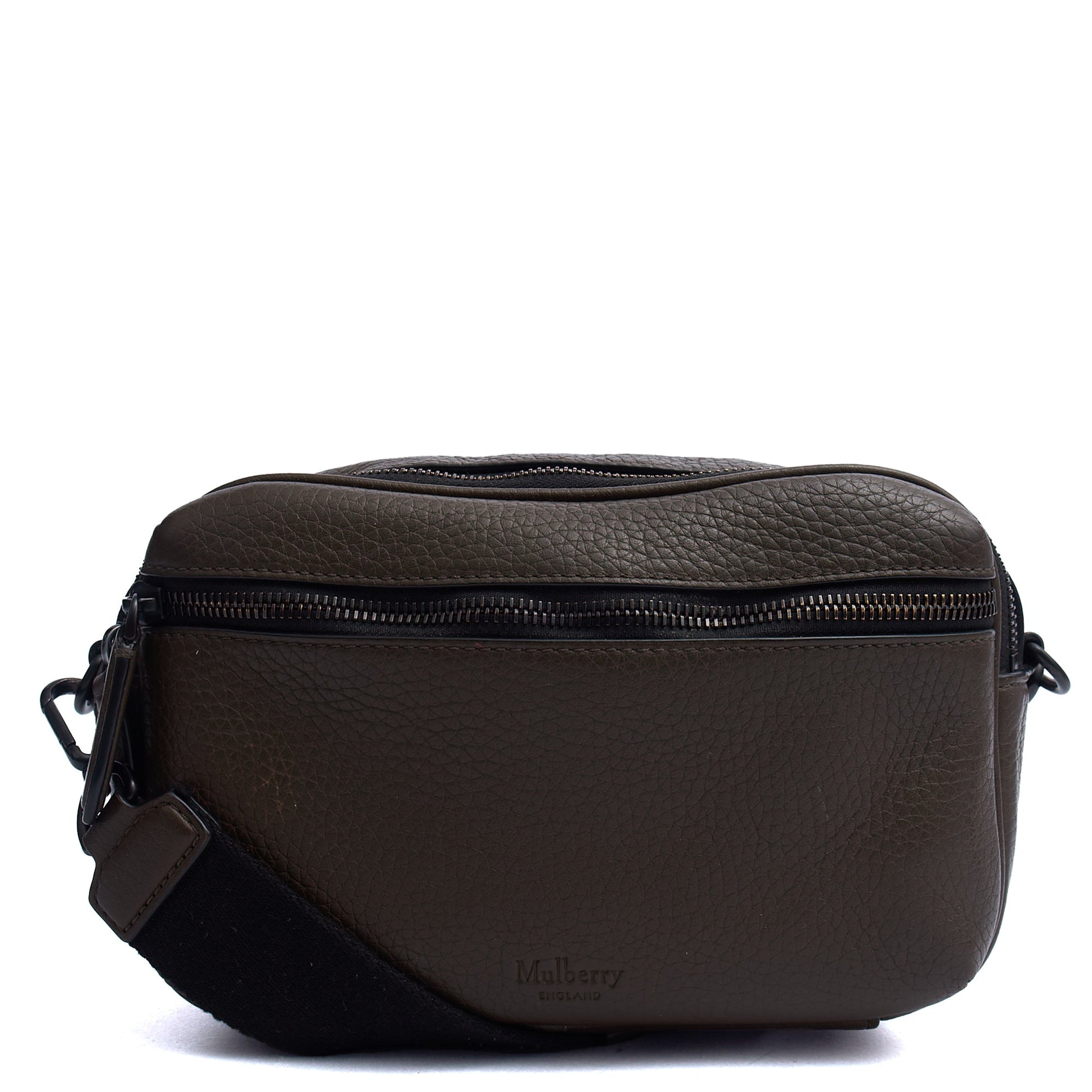 Mulberry Cross Body Urban Zipped Reporter in Khaki Meadow, Calfskin Leather — Alternate View 7