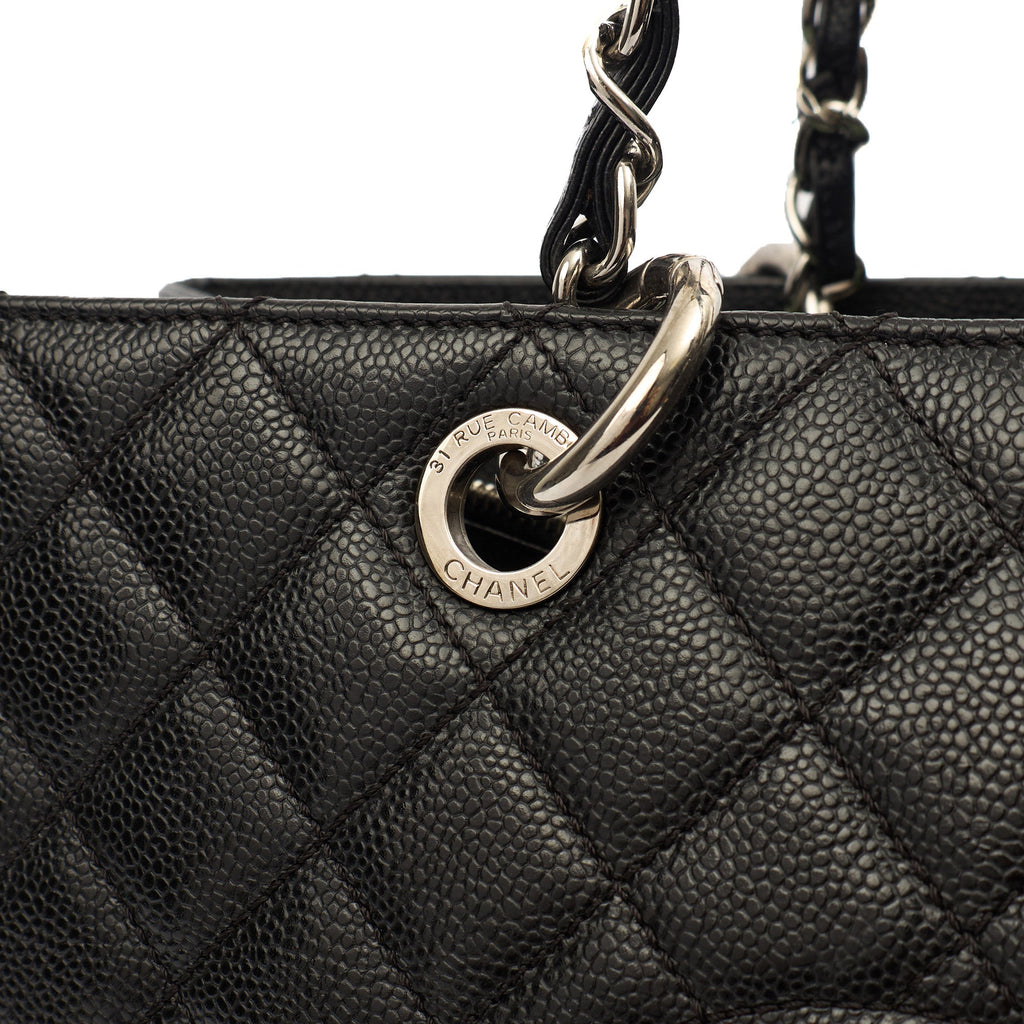 Chanel Tote Grand Shopping Tote XL in Black, Caviar Leather — Lifestyle View