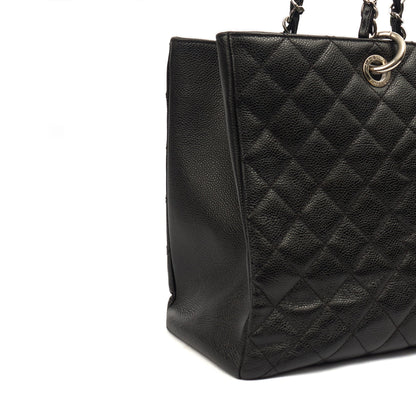 Chanel Tote Grand Shopping Tote XL in Black, Caviar Leather — Alternate View 9
