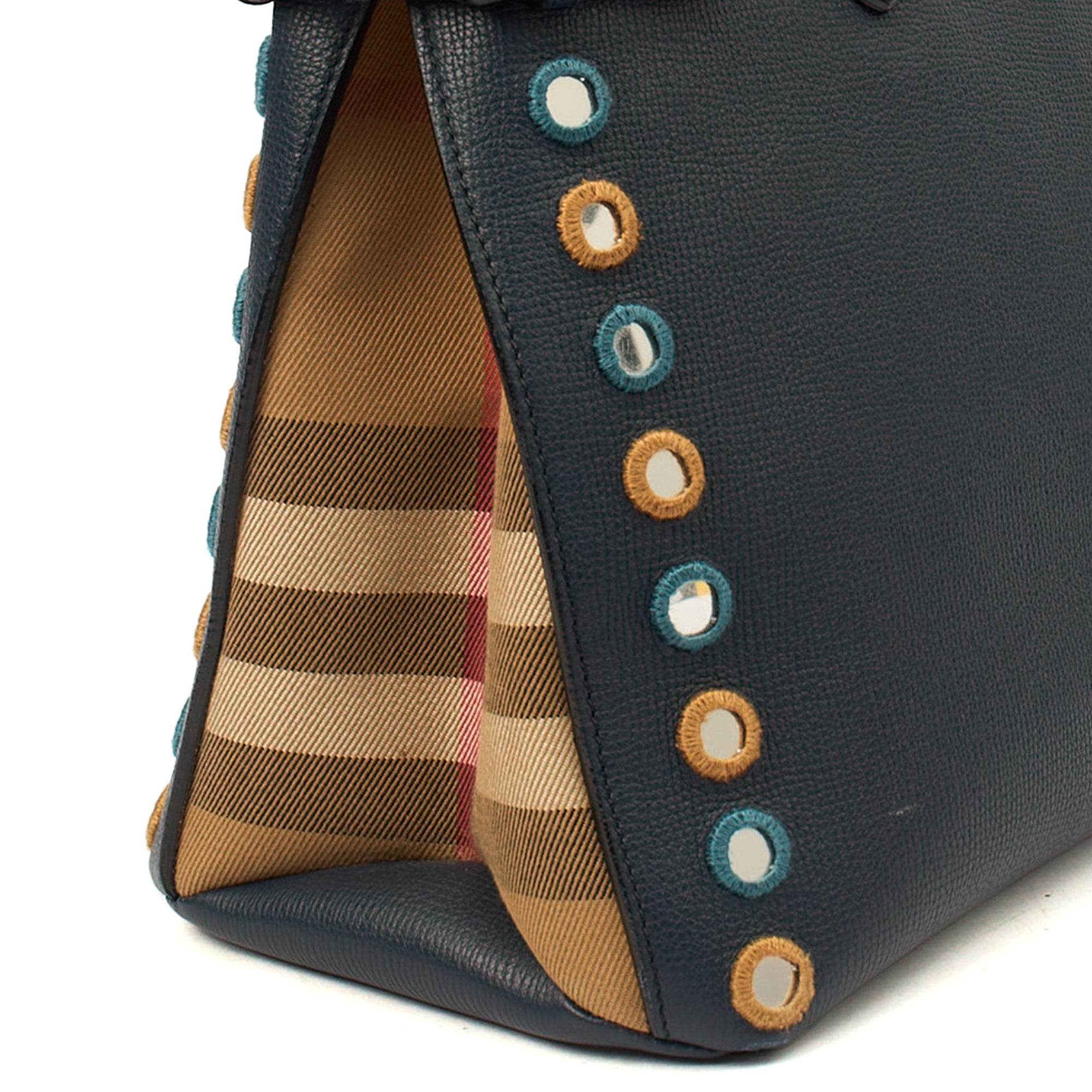 Burberry Tote Banner - Small in Navy, Leather — Alternate View 16