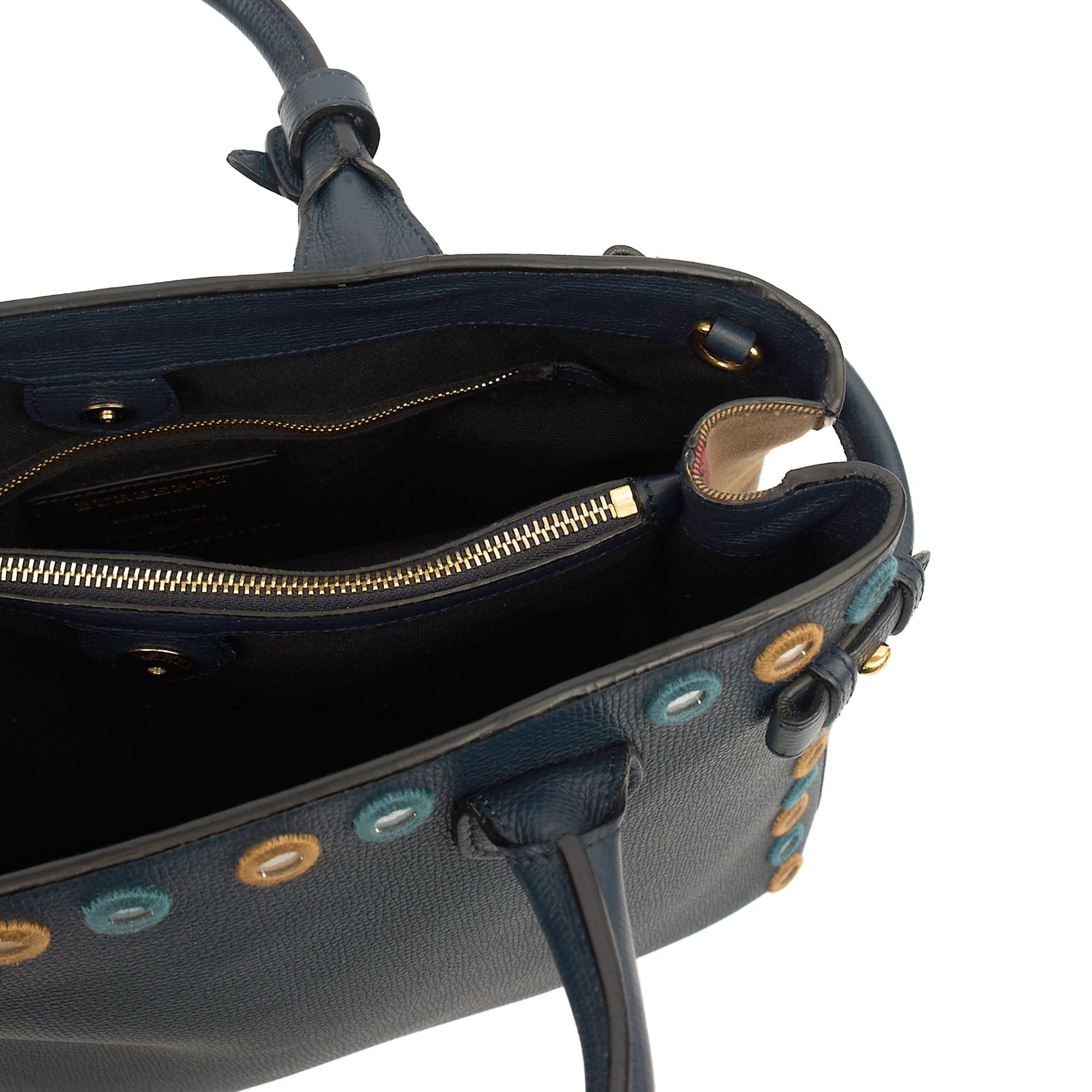Burberry Tote Banner - Small in Navy, Leather — Alternate View 11