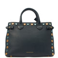 Burberry Tote Banner - Small in Navy, Leather — Front View