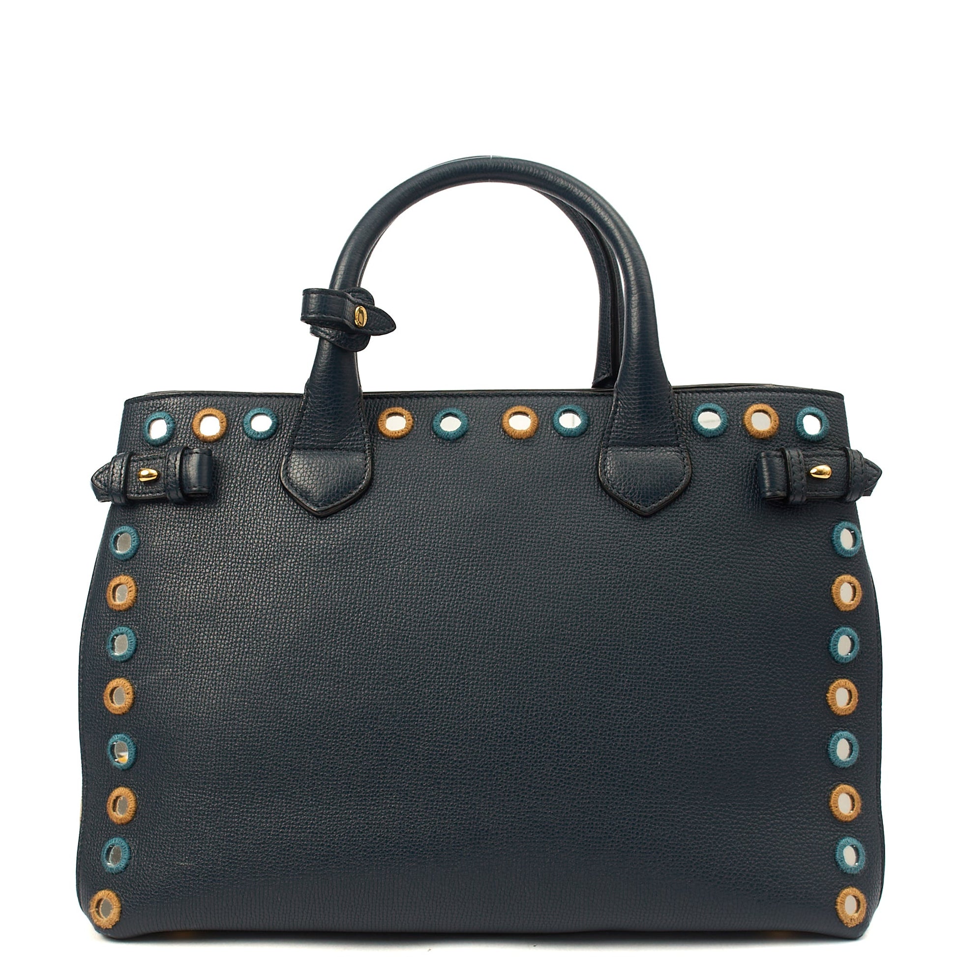Burberry Tote Banner - Small in Navy, Leather — Alternate View 15