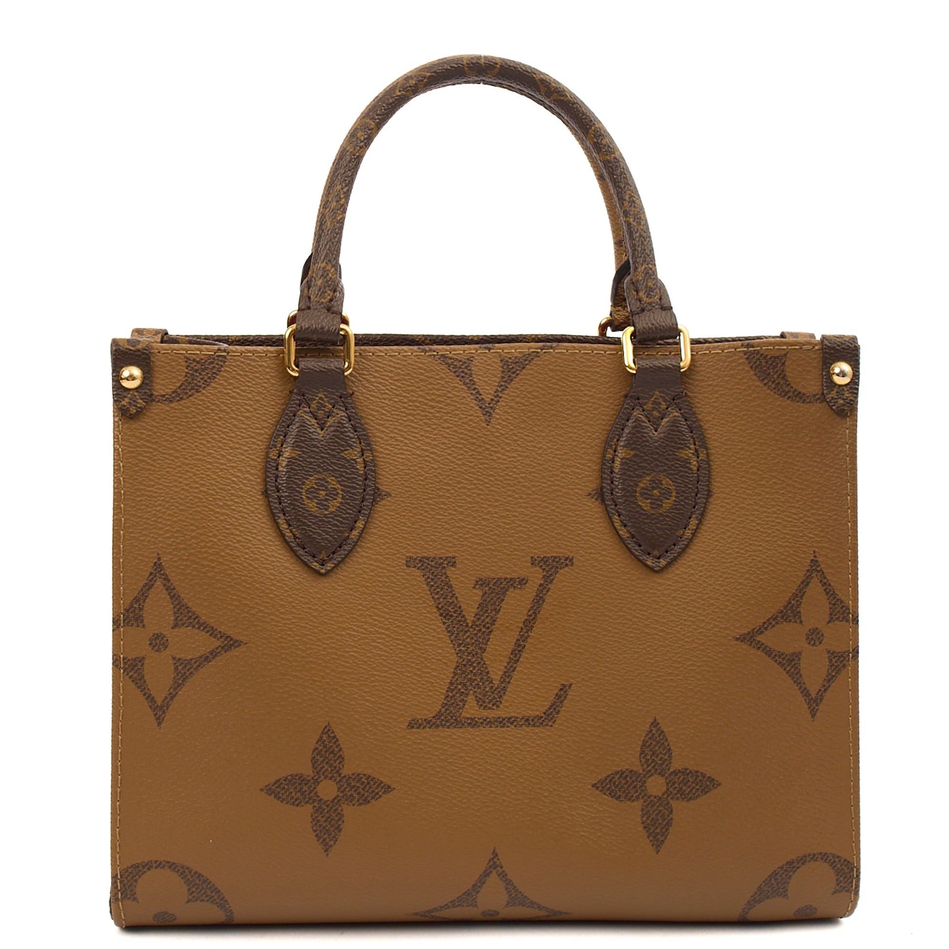 Louis Vuitton Cross Body On The Go PM in Reverse Monogram, Canvas — Top View