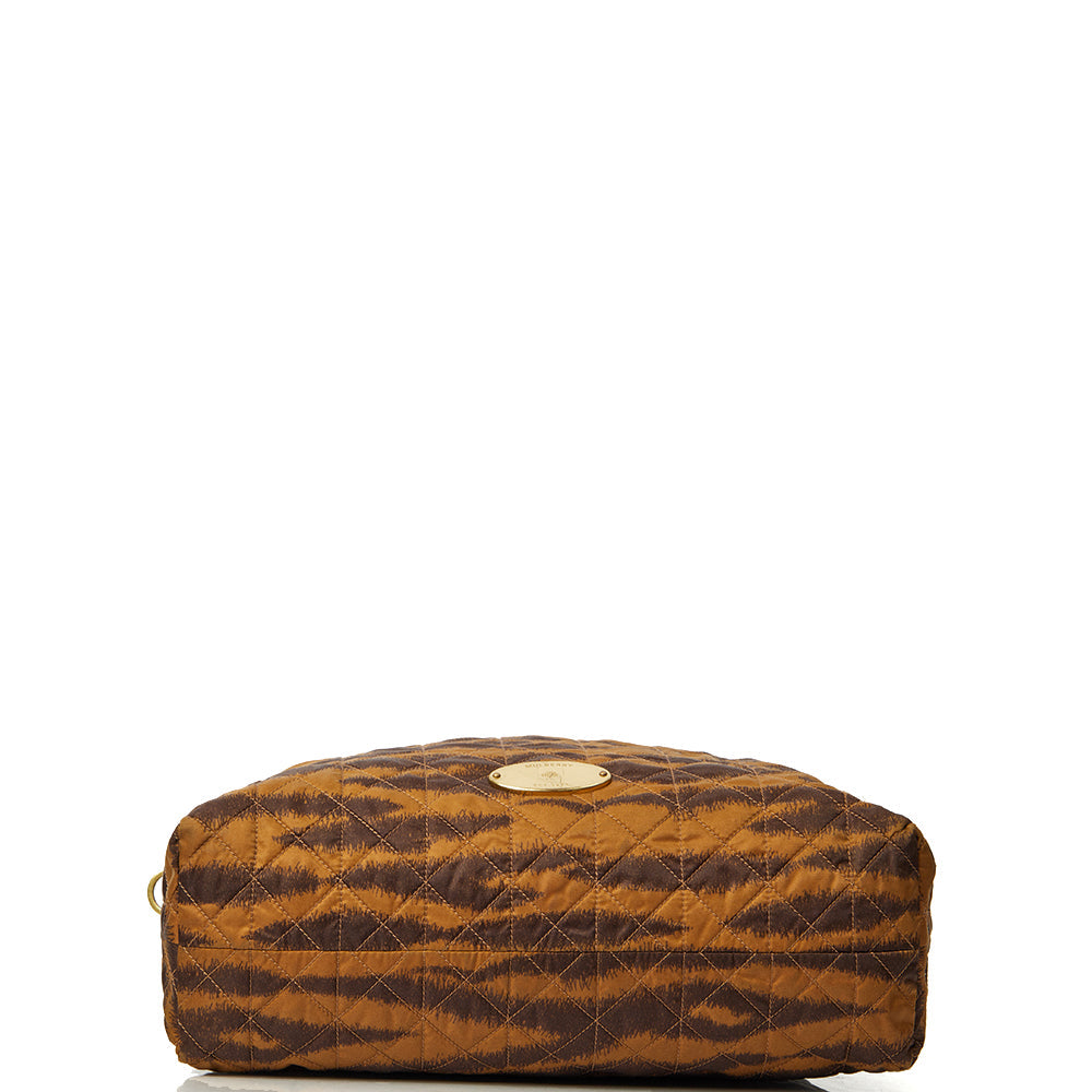 Mulberry Tote Mitzy Tote in Brown, Fabric — Top View