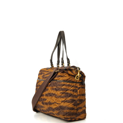 Mulberry Tote Mitzy Tote in Brown, Fabric — Side View