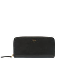 Mulberry Wallet Zip Around Wallet - Medium in Black, Calfskin Leather — Front View
