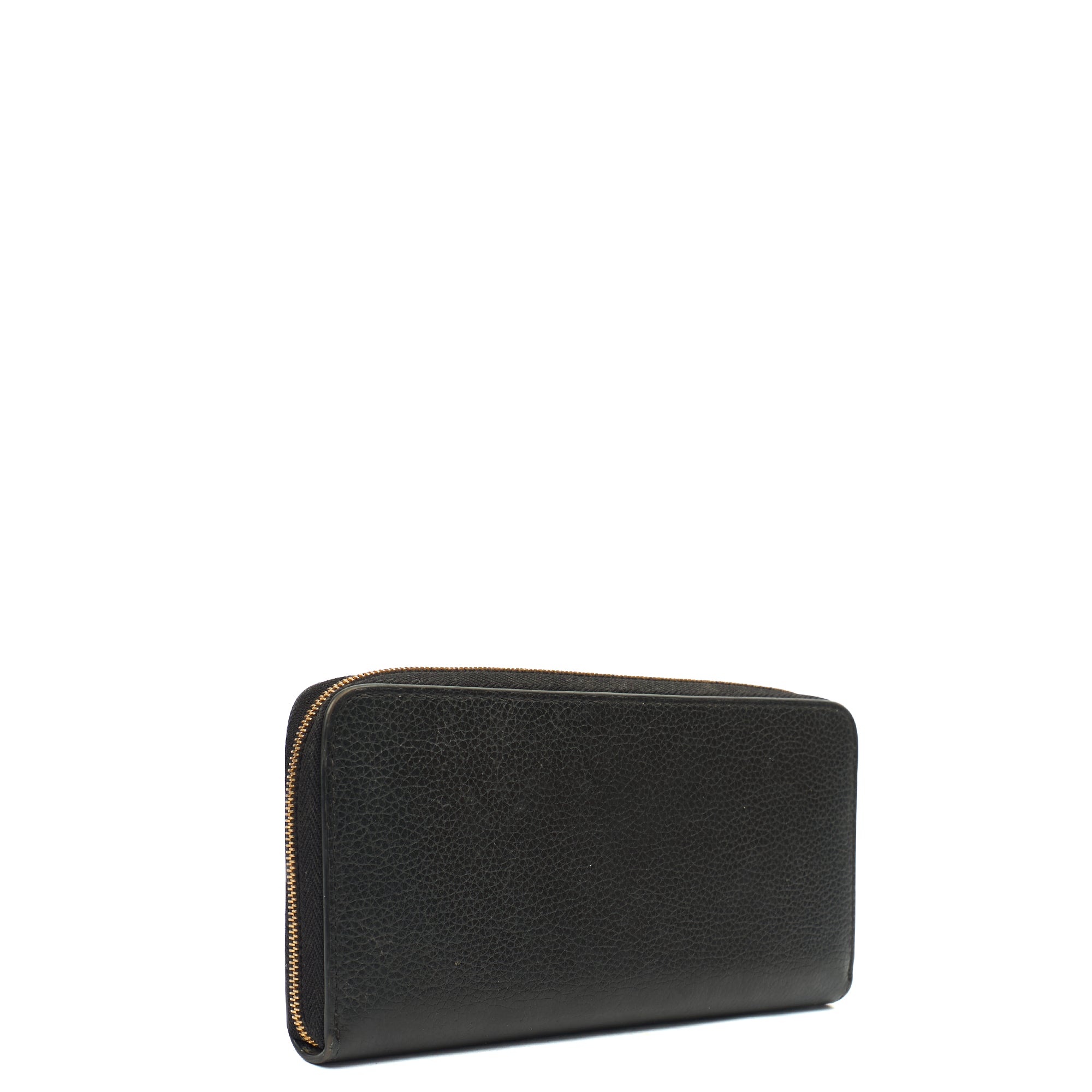 Mulberry Wallet Zip Around Wallet - Medium in Black, Calfskin Leather — Back View