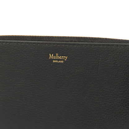 Mulberry Wallet Zip Around Wallet - Medium in Black, Calfskin Leather — Side View