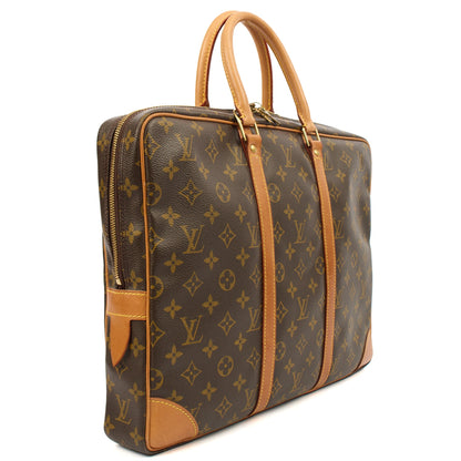 Louis Vuitton Tote Porte-Documents Voyage MM in Monogram, Canvas — Back View