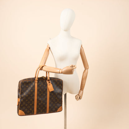 Louis Vuitton Tote Porte-Documents Voyage MM in Monogram, Canvas — Side View