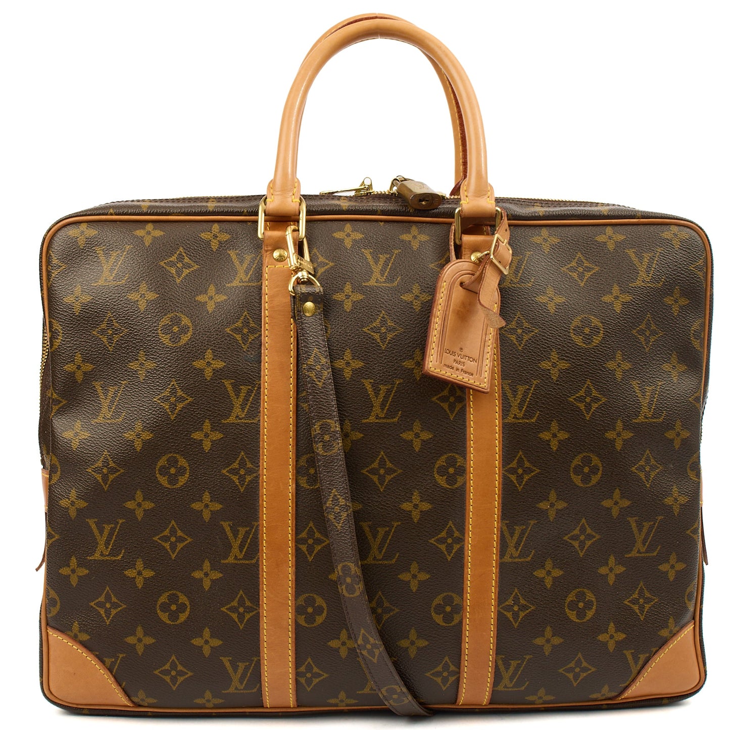 Louis Vuitton Tote Porte-Documents Voyage MM in Monogram, Canvas — Front View