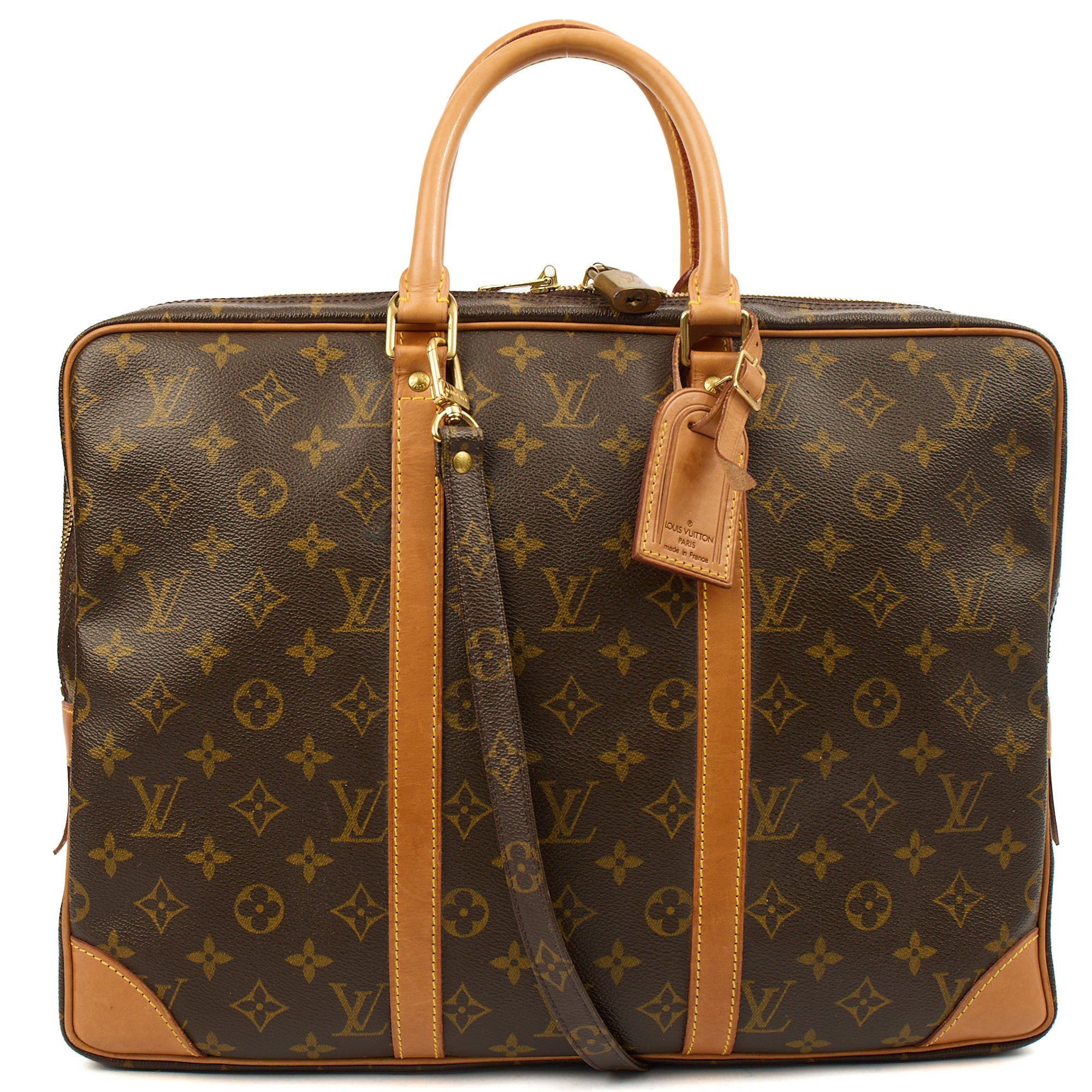 Louis Vuitton Tote Porte-Documents Voyage MM in Monogram, Canvas — Front View