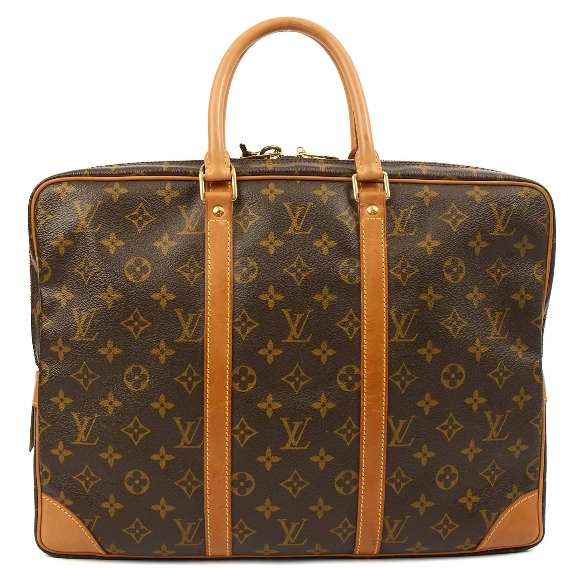 Louis Vuitton Tote Porte-Documents Voyage MM in Monogram, Canvas — Top View