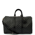 Louis Vuitton Keepall 45 Bandouliere in Damier Graphite, Canvas — Front View