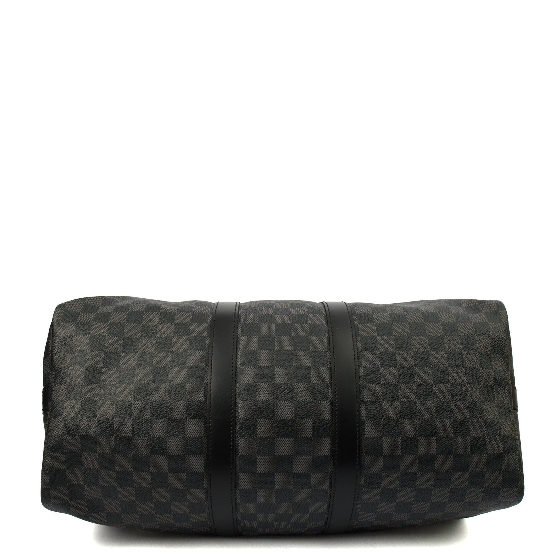 Louis Vuitton Keepall 45 Bandouliere in Damier Graphite, Canvas — Detail View