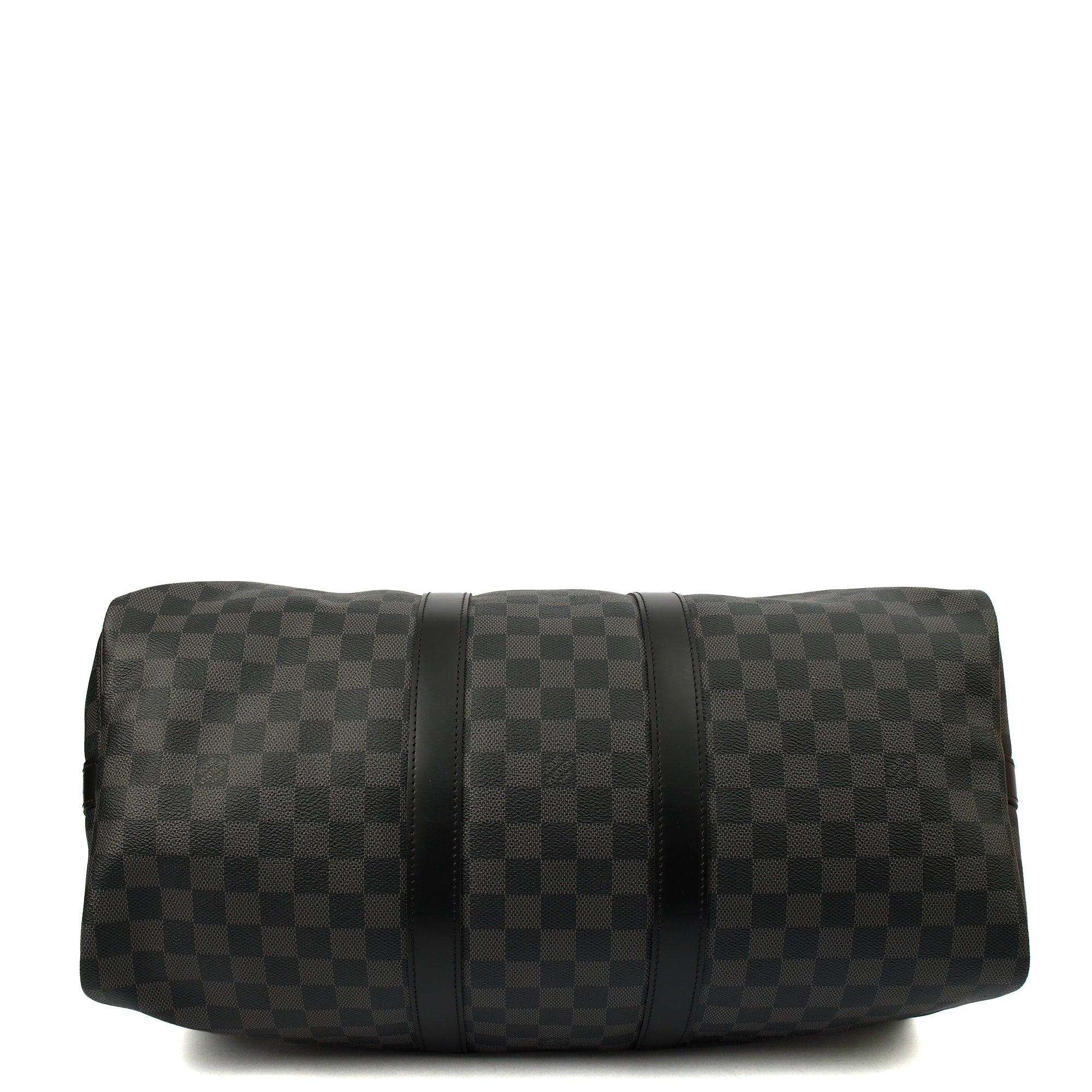 Louis Vuitton Keepall 45 Bandouliere in Damier Graphite, Canvas — Detail View