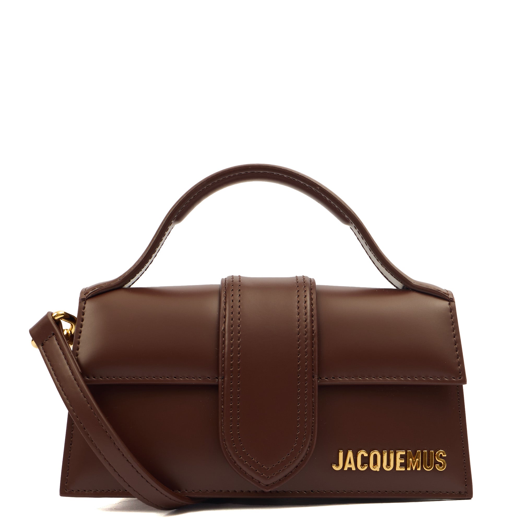 Jacquemus Mini Bag Le Bambino in Brown, Leather — Front View