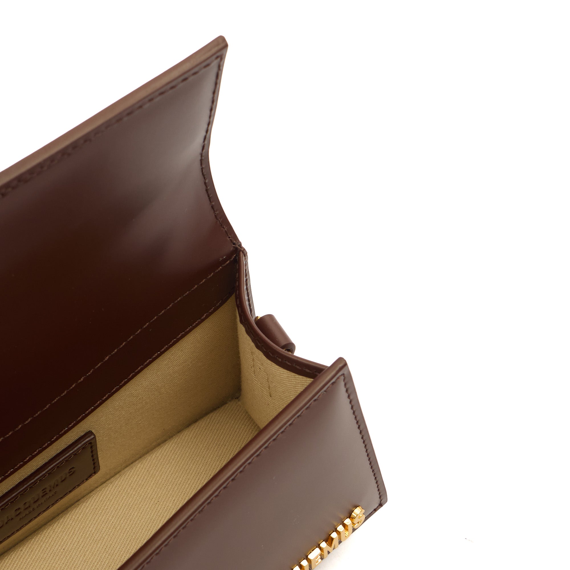 Jacquemus Mini Bag Le Bambino in Brown, Leather — Detail View