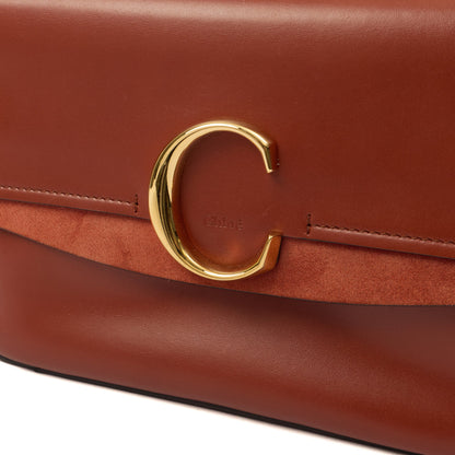 Chloe Shoulder Bag Chloe C - Medium in Sepia Brown, Calfskin Leather — Lifestyle View