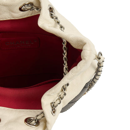Chanel Bucket Bag Gabrielle Bucket Bag in White, Calfskin Leather — Alternate View 9