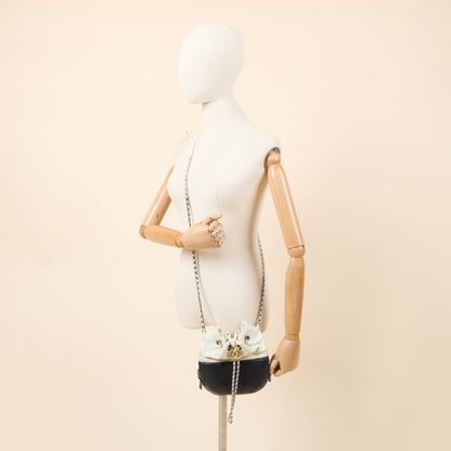 Chanel Bucket Bag Gabrielle Bucket Bag in White, Calfskin Leather — Side View